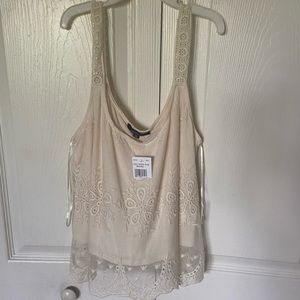Floral mesh top